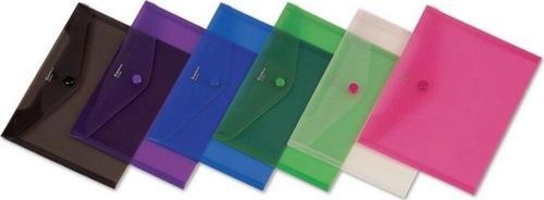 Çıtçıtlı Dosya A5 Şeffaf Renkler (12 Li Paket)
