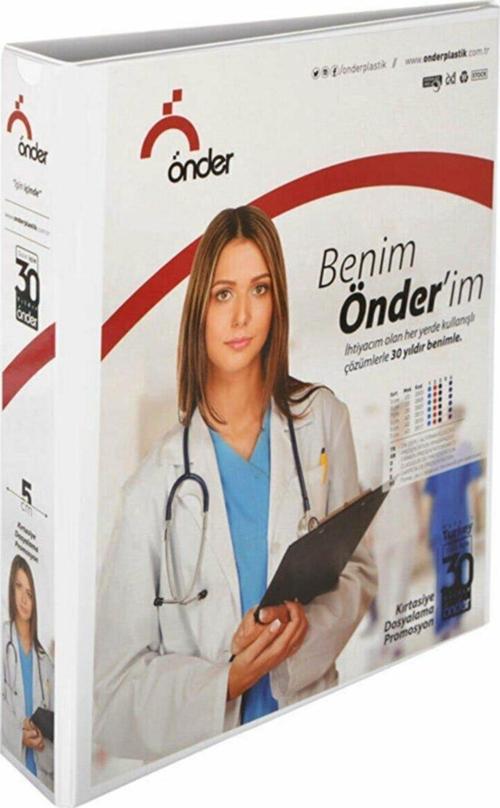 Sunum Klasörü 2 Halkalı 90 MM A4 Beyaz 2009-5