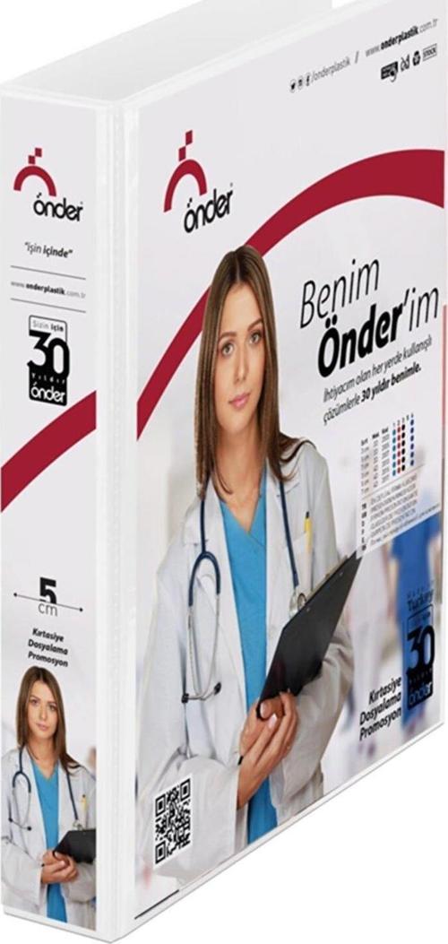 Sunum Klasörü 4 Halkalı 70 MM A3 Yatay Beyaz 2025-5