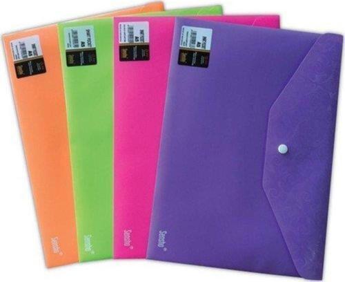 A-4 Çıtçıtlı Dosya Desenli A4 Yeşil Çıtçıtlı Dosya (12 Li Paket)