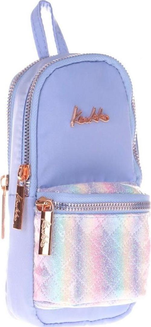 Kalem Çantası Bright Junior Bag Kapitone-Floral Mavi Üç Bölmeli Kalemlik