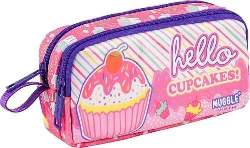 Cup Cake Kız Çocuk Kalem Çantası İki Bölmeli Kalemlik