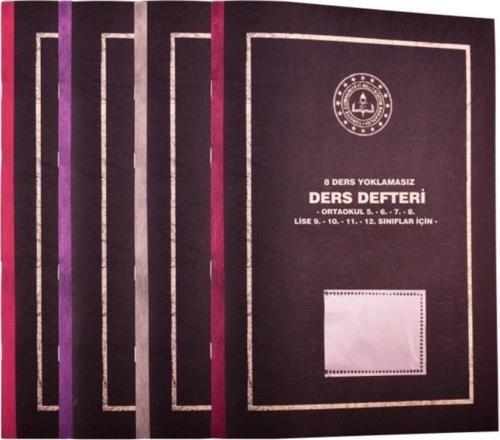 Ders Defteri Yoklamasız Plastik Kapak 8 Derslik 25x35 385