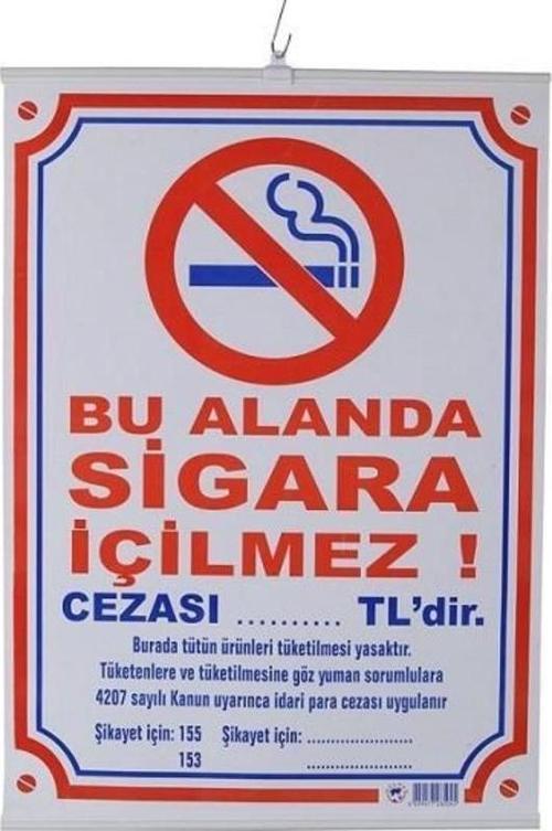 Sigara İçilmez Çıtalı 50x70 Cm 504