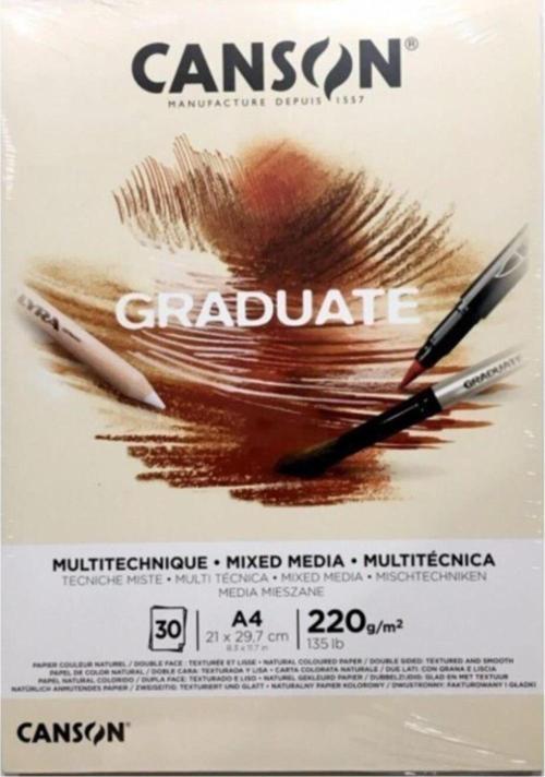 Çizim Bloğu Graduate Mıx Medıa Natural 30 Yaprak A4 220 Gram