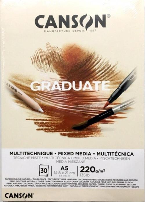 Çizim Bloğu Graduate Mıx Medıa Natural 30 Yaprak A5 220 Gram