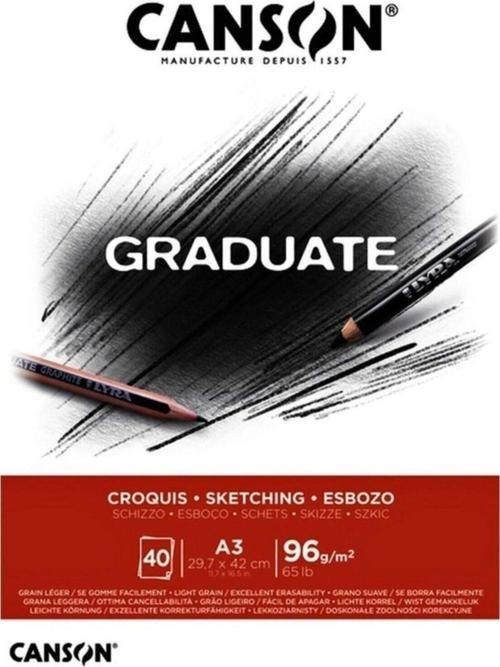Eskiz Bloğu Graduate Croquıs 40 Yaprak A3 96 Gram