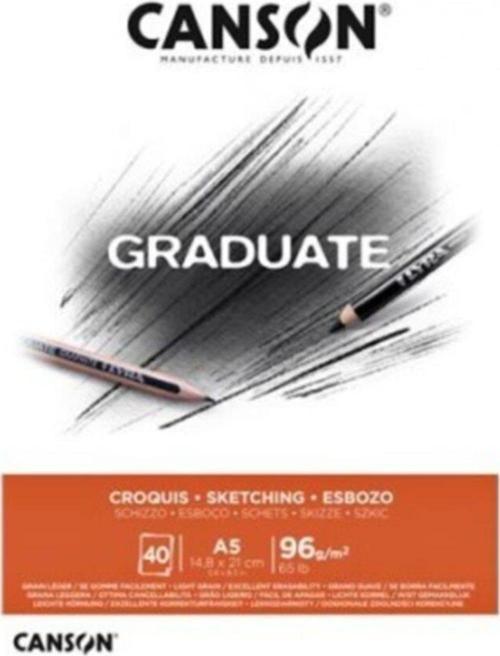 Gradute Eskiz Bloğu Sketch Defteri A5 96 gr 40 Yaprak