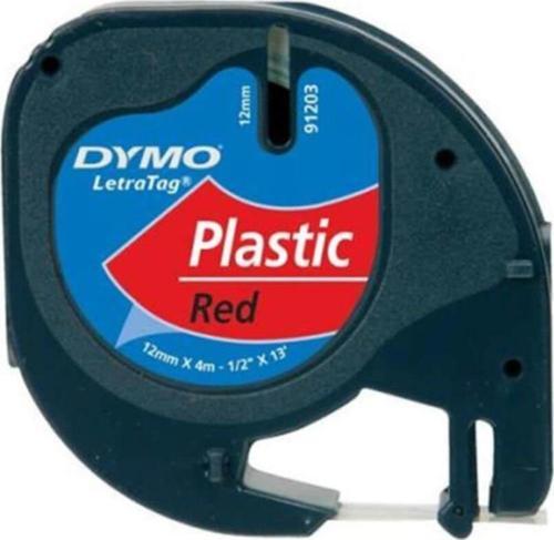 Letratag Şerit Plastik 12MM x 4 Metre Kırmızı