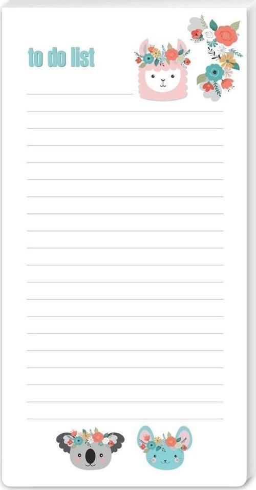 K-Gift 40 Yaprak To Do List Koalalama 8.6 x 16 Cm