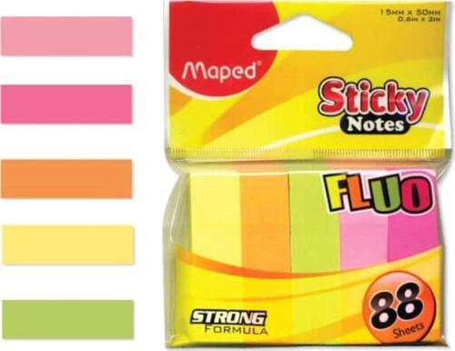 Yapışkanlı Not Kağıdı 100 Yaprak 15x50 Mm Fosforlu