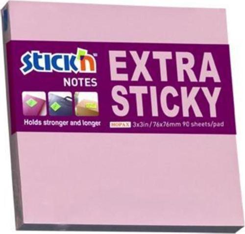 Hopax Stickn 76x76mm Extra Yapışkanlı Not Kağıdı Pastel Pembe 90 Yaprak