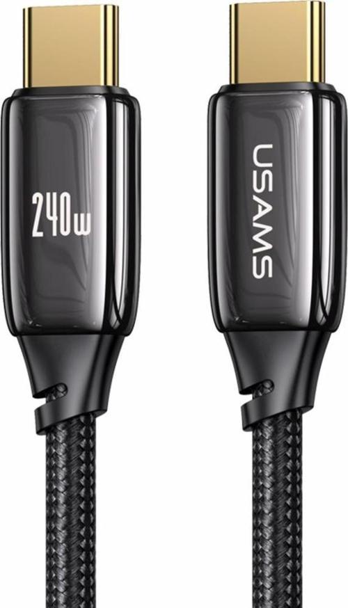 US-SJ581 PD3.1 Type-C To Type-C Çinko Alaşım 240W Hızlı Şarj ve Data Kablosu 2m
