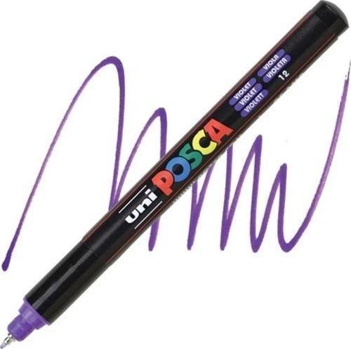 Uniball Posca 0.7mm Fine Poster Markörü Mor (12) / PC1MR