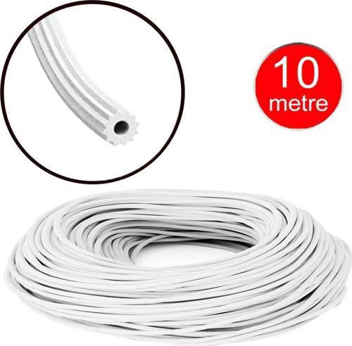 Alüminyum Sineklik Teli Fitili Beyaz 5mm Kapı Pencere Tül Sabitleme Lastik Contası -10 Metre