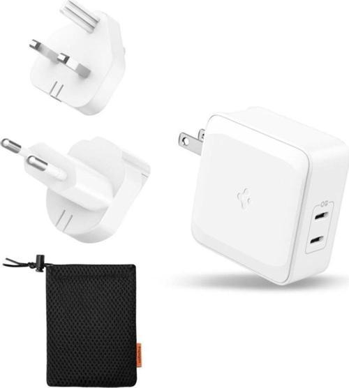 45W USB-C Güç Adaptörü 2 Port (Akım Korumalı) 20W/45W Type-C Hızlı iPhone & Android & iPad & Macbook Şarj Cihazı Değiştirilebilir Travel ArcStation PE2010 White