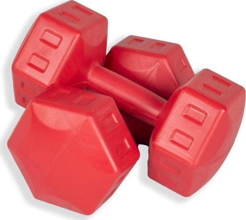 Spor 5 Kg Dambıl Seti 5 Kg X 2 Adet Toplam 10 Kg Ağırlık Seti Kırmızı