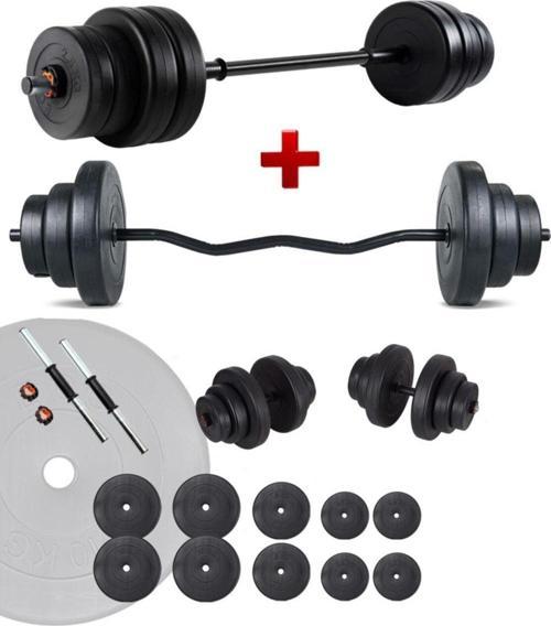 Spor 68 Kg Z Bar Dambıl Seti & Halter Seti Ağırlık Fitness Seti