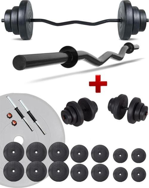 Spor Z Bar Dambıl Seti Ve Fitness Ağırlık Seti 95 Kg