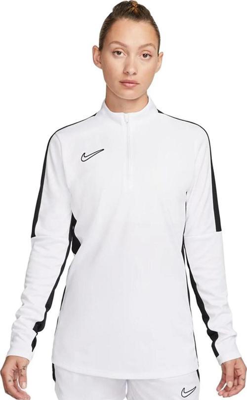 W Nk Df Academy 23 DR1354-100 Dril Beyaz Kadın Futbol Antrenman Uzun Kollu Üst