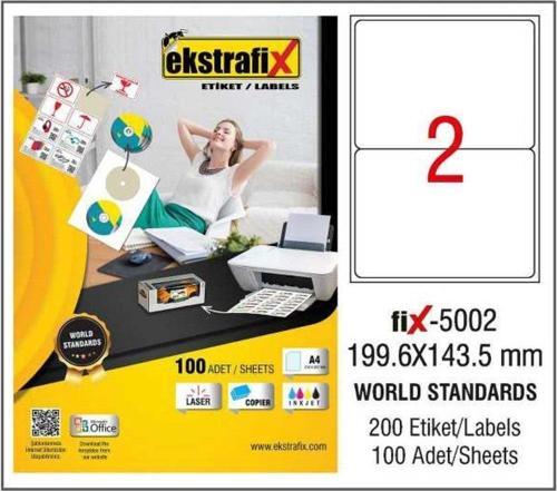 Laser Etiket 100 YP 199.6x143.5 Laser-Copy-Inkjet FİX-5002