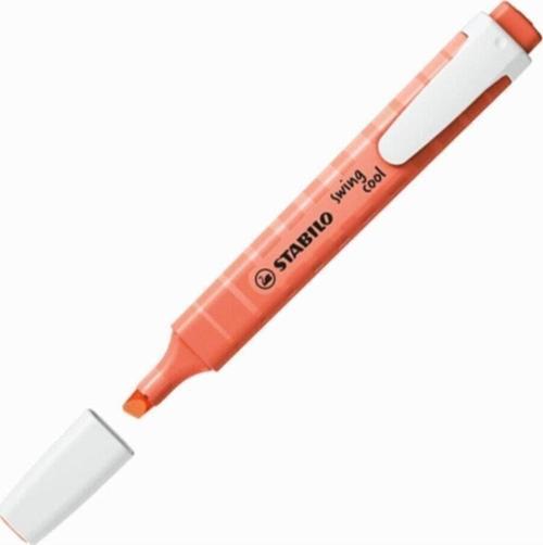 Fosforlu Kalem Swing Cool Pastel Kırmızı (10 Lu Paket)