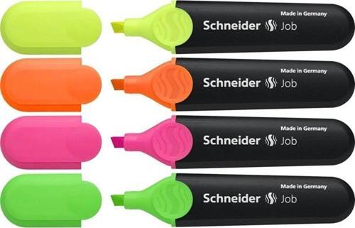 Fosforlu İşaretleme Kalemi 1 - 4.5 mm Canlı Renkler 4'lü Set