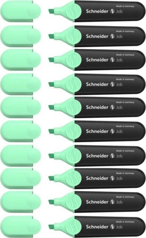 Job Fosforlu Kalem Pastel Nane Yeşili (10 Lu Paket)