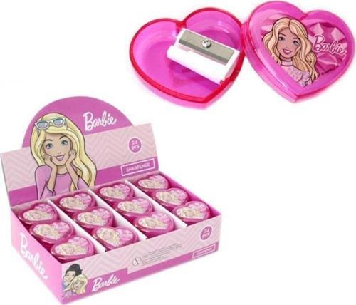 Kalemtıraş Barbie Kalp Şekilli Hazneli Kalemtıraş (24 Lü Paket)