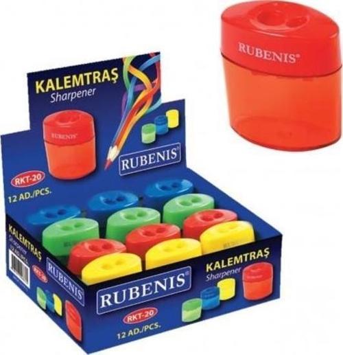 Kalemtıraş Elips Çift Açacaklı Kalemtıraş Karışık Renk (24 Lü Paket)