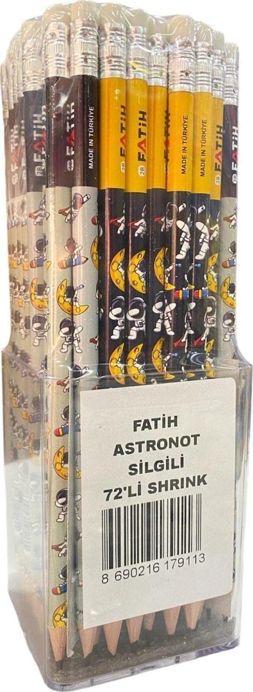 Kurşun Kalem Astronot Silgili Kurşun Kalem (72 Li Paket)