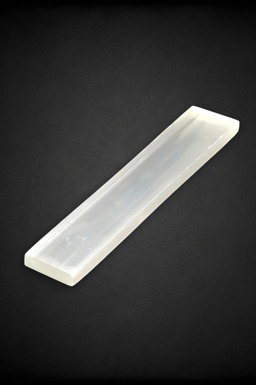 Doğal Beyaz Selenit Dikdörtgen Plaka 19 Cm 49-1