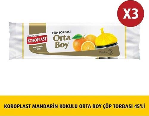 Mandarin Kokulu Orta Boy Çöp T.15'li x 3 Adet
