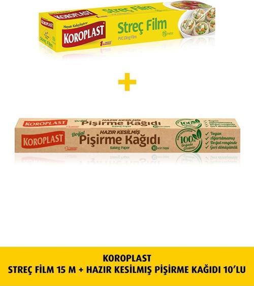 Streçfilm 30x15m +Hazır Kesilmiş Pişirme Kağ.10lu