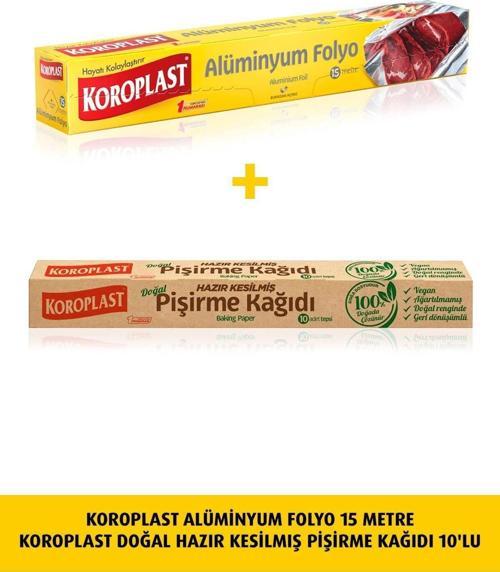 A.Folyo 15 metre + Hazır Kesilmiş Pişirme Kağ.10lu