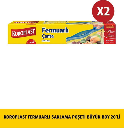 Fermuarlı Saklama Poşeti Büyük Boy 10luX 2 Ad
