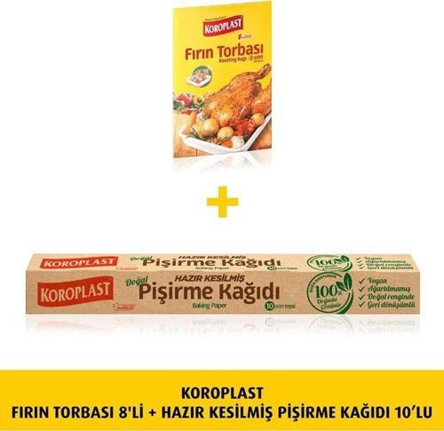Fırın Torbası 8'li+ Hazır Kesil. Pişirme Kağ. 10lu