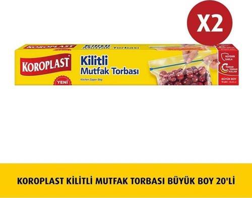 Kilitli Mutfak Torbası Büyük  Boy 10'lu X 2 Adet