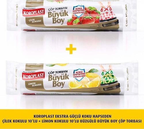 Koku Haps Çilek Büzg Büyük 10lu+Limon Büzg Büyük10