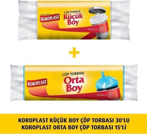 Küçük Boy Çöp T. 30'lu + Orta Boy Çöp Torbası15'li