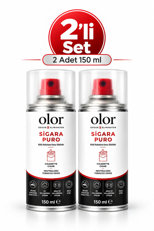Sigara Puro Kötü Koku Giderici Sprey 2Li 150 Ml | Oda, Araç Ve Ortam Kokusu Giderici