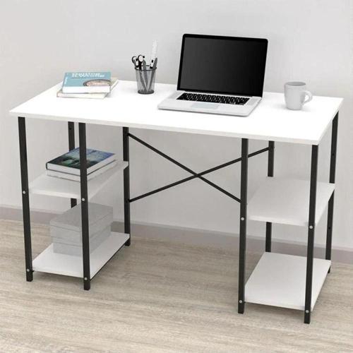 4 Raflı Çalışma Masası Beyaz 60x120