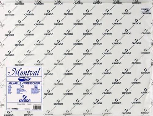 Teknik Resim Kağıdı Sulu Boya Montval 300 GR 50 x 70 Cm (25 Li Paket)