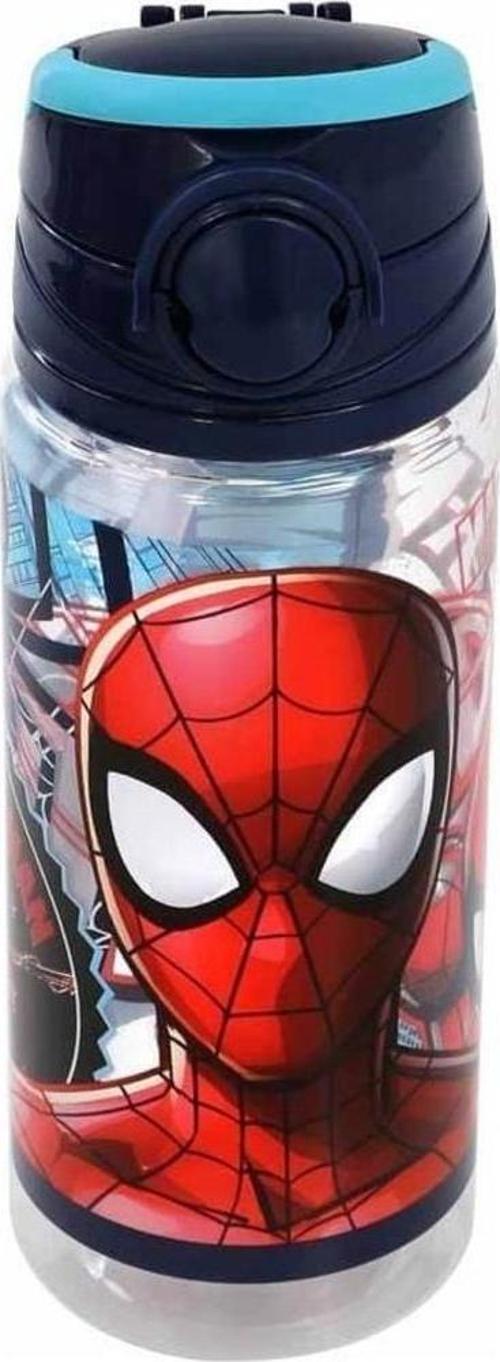 Matara Spiderman Plastik 500 ML Torn W2 Pipetli Spiderman Suluk