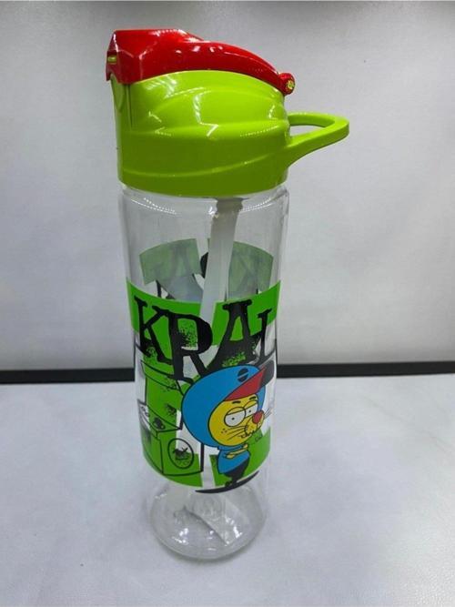Kral Şakir Pipetli 630cc Desenli Tritan Matara (Karışık Renk 1 Adet)