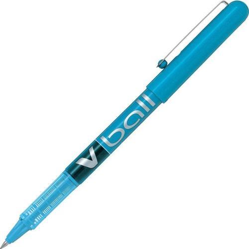 V-Ball V System Bilye Uçlu 0.5 MM Açık Mavi Roller Kalem (12 Li Paket)