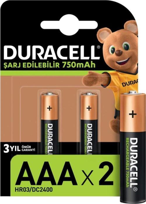 Şarj Edilebilir AAA 750 mAh Pil 2 Li Paket