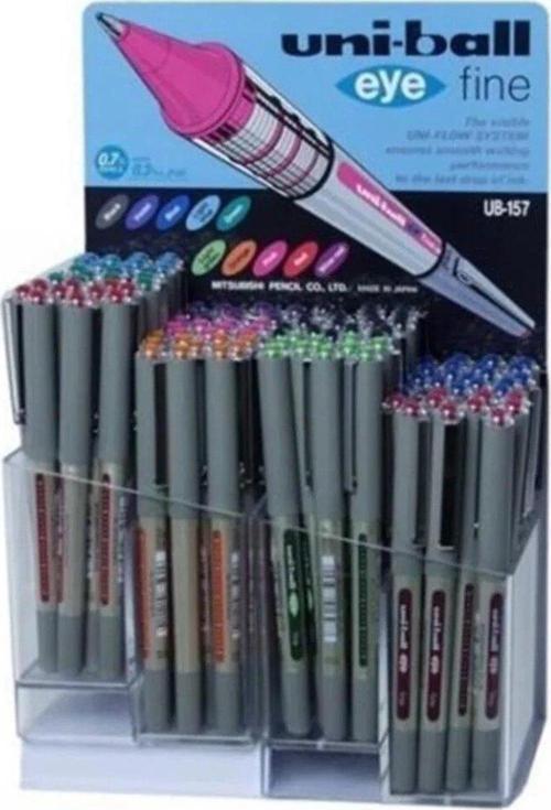 Roller Kalem Eye Fine Bilye Uç 0.7 MM Karışık Renk (120 Li Paket)