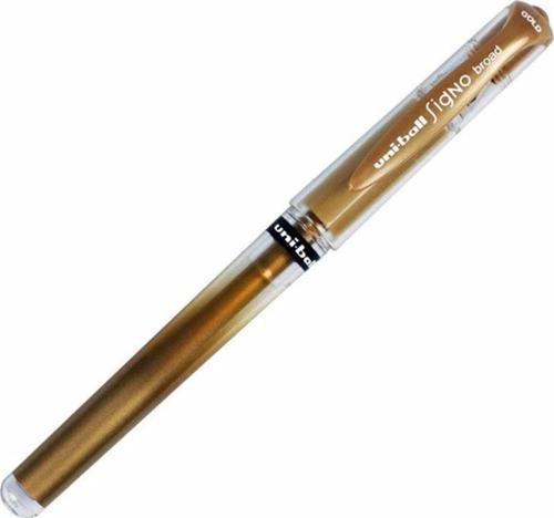 Roller Kalem Signo Broad Jel Bilye Uç 1.0 MM Altın Davetiye Kalemi UM-153(12 Li Paket)