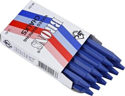 Tebeşir Yuvarlak Yağlı Mavi 12 Lİ (1 Koli 100 Paket 1200 Adet Tebeşir)
